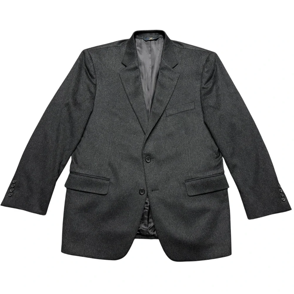 Brooks Brothers 346 Madison Blazer Mens 43R Dark Gray Cashmere Tollegno 1900